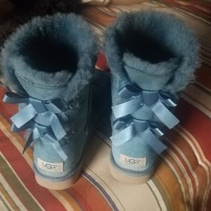 UGG Teal Bailey Bow Boots